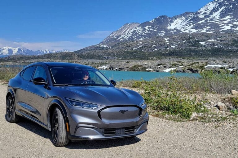 Driving an electric car in the Yukon