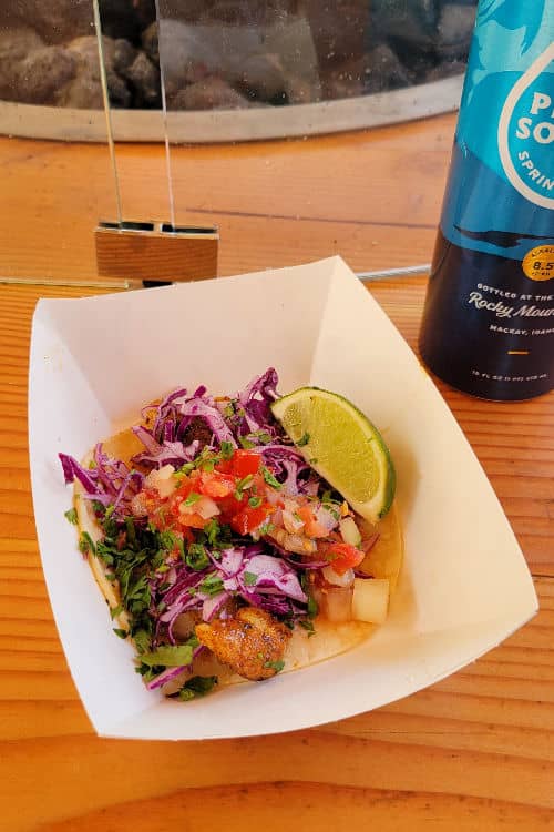Blackened rockfish taco