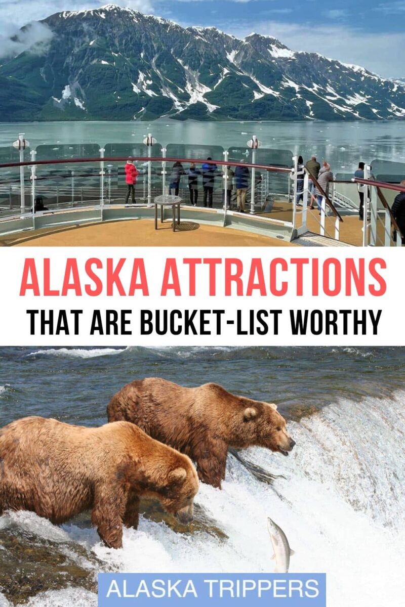 Explore the top attractions in Alaska, from stunning national parks to hidden gems. Plan an unforgettable trip filled with the top national parks, breath-taking glaciers, and bucket list adventures. Cruising in Alaska, and bears fishing at Brooks Falls, one of the state's best attractions