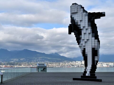 Digital Orca at Jack Poole Plaza