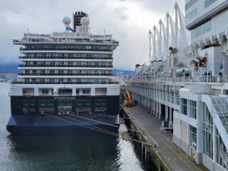 Holland America Koningsdam docked in Vancouver