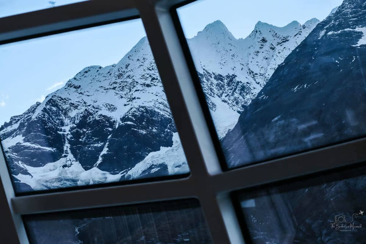 Enjoying views from the Observation Lounge