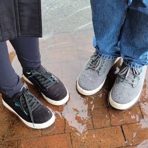 In our waterproof shoes in Sitka