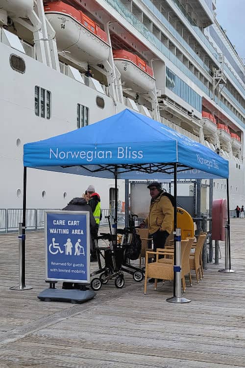 Norwegian Bliss care cart tent