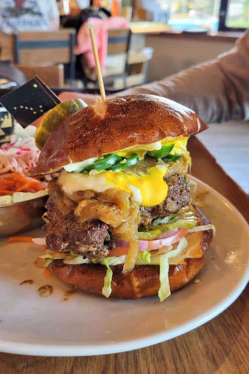 49th State Brewing yak burger