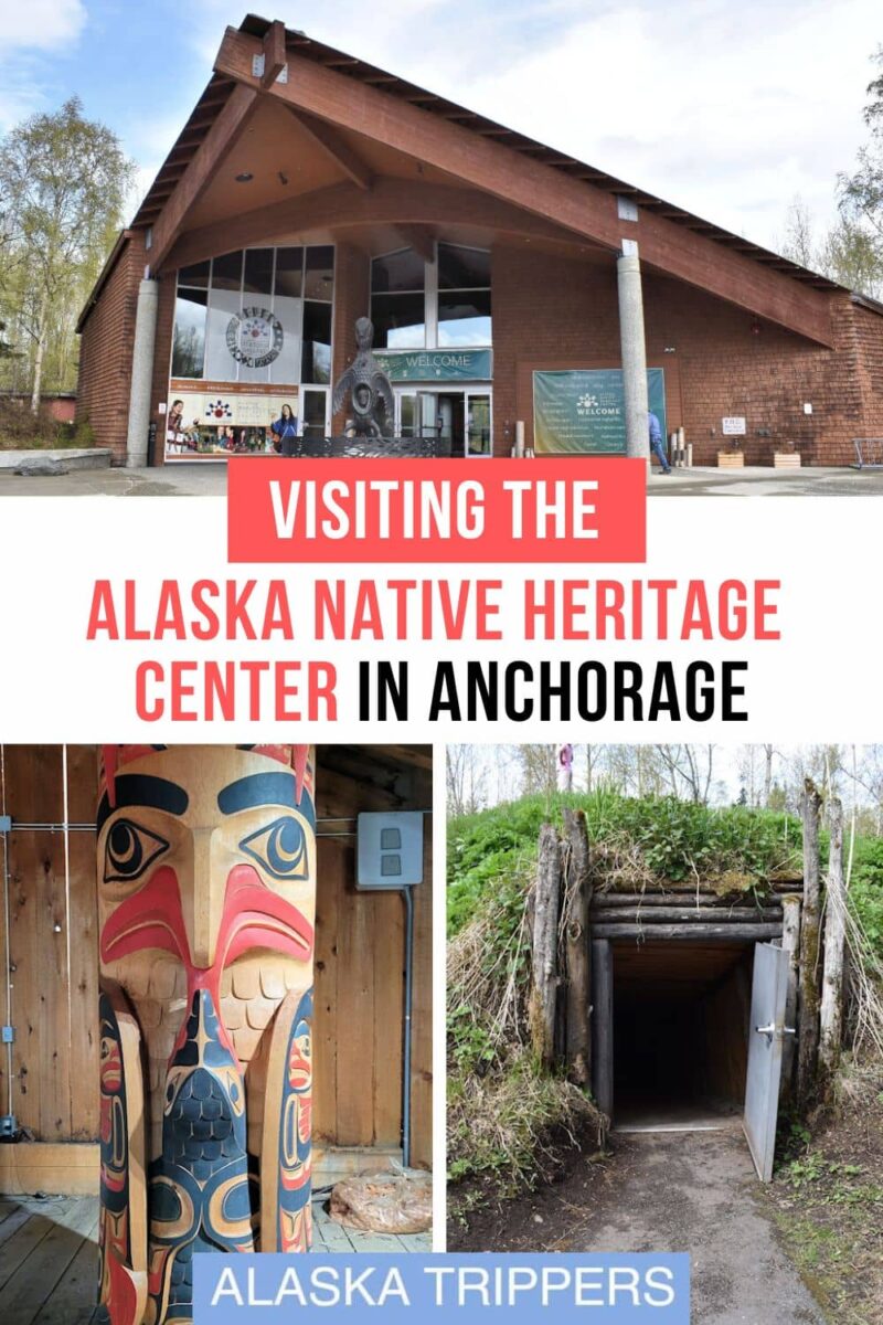 Discover indigenous culture at the Alaska Native Heritage Center in Anchorage. Discover the options to get there, what Alaskan native groups you can learn about and what you can see at their recreated village. The Alaska Native Heritage Center in Anchorage, a totem pole and village dwelling found there
