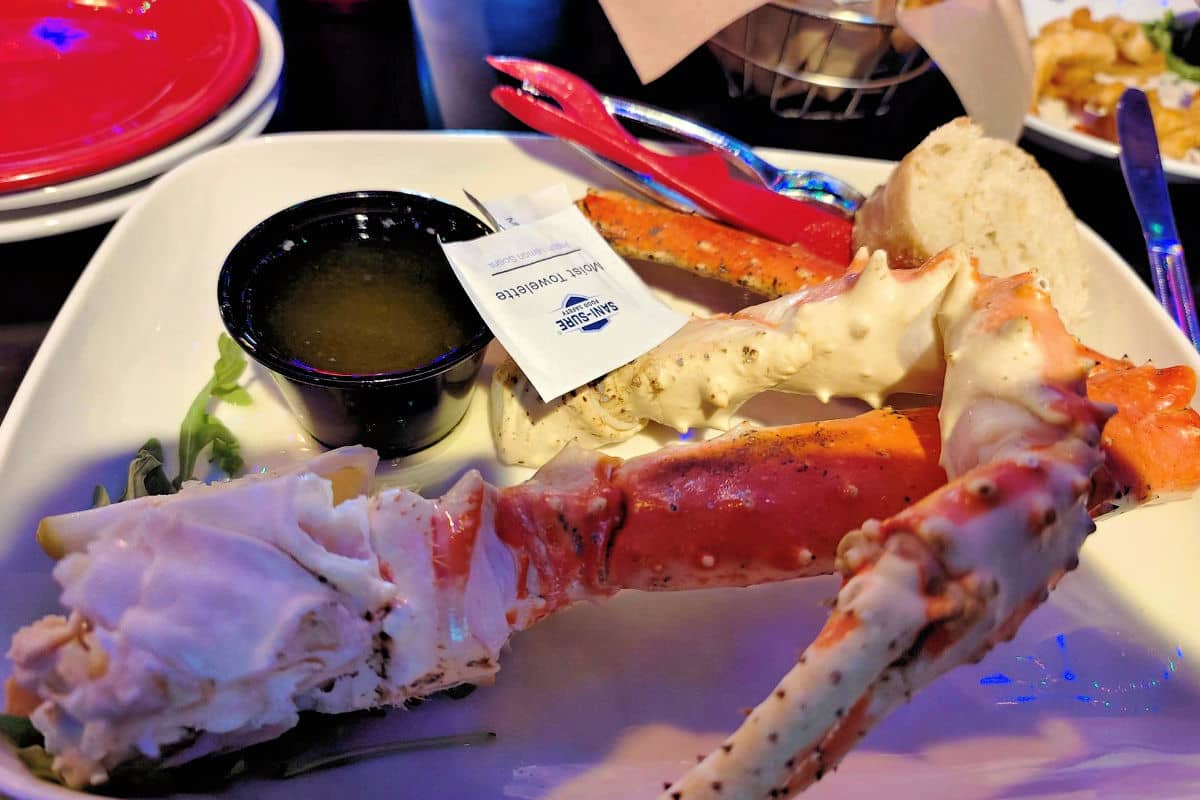 Crab legs from Humpy's Great Alaskan Alehouse