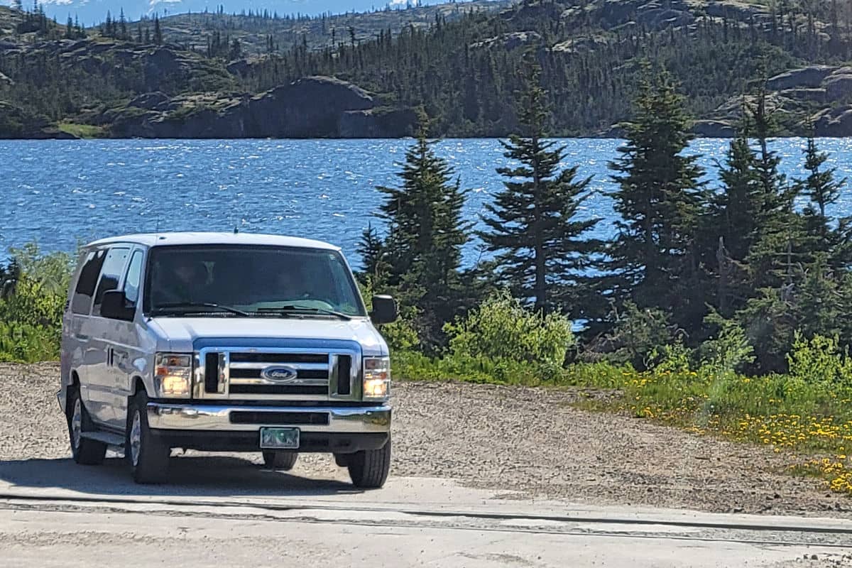 A typical Skagway rental van