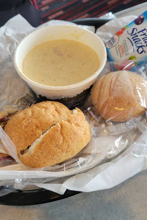 smoked salmon chowder lunch