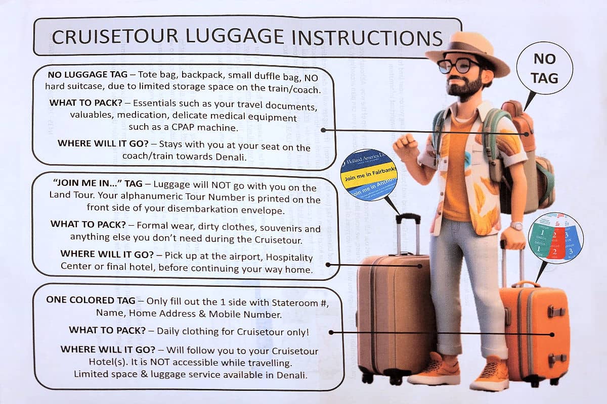 Cruisetour luggage instructions