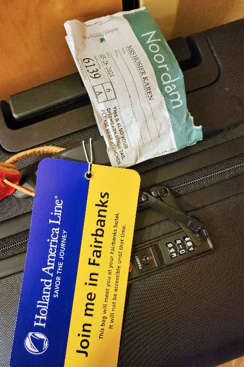 My tagged luggage for my Alaska cruise tour