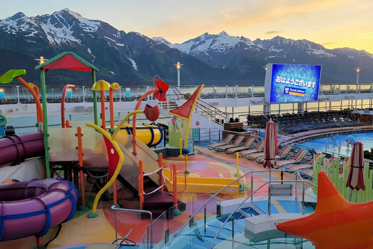 Splash zone on a Royal Caribbean ship in Alaska
