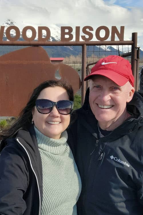 wearing our waterproof jackets at the Alaska Conservation Center
