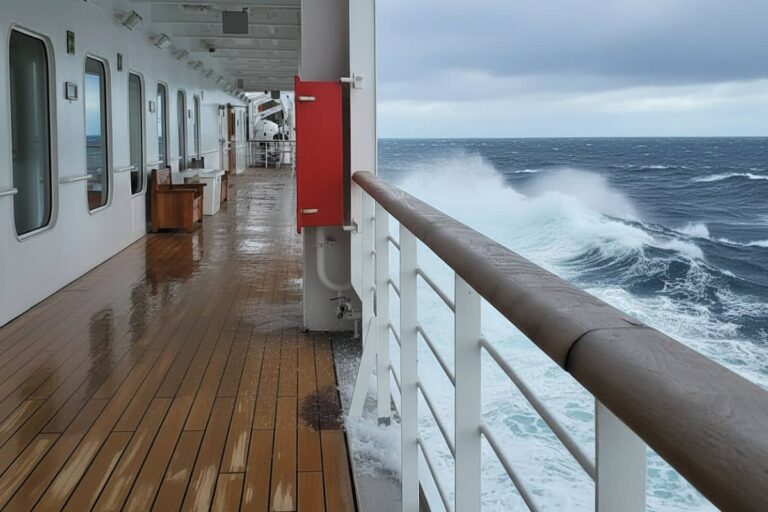 Rough seas in Alaska on a cruise