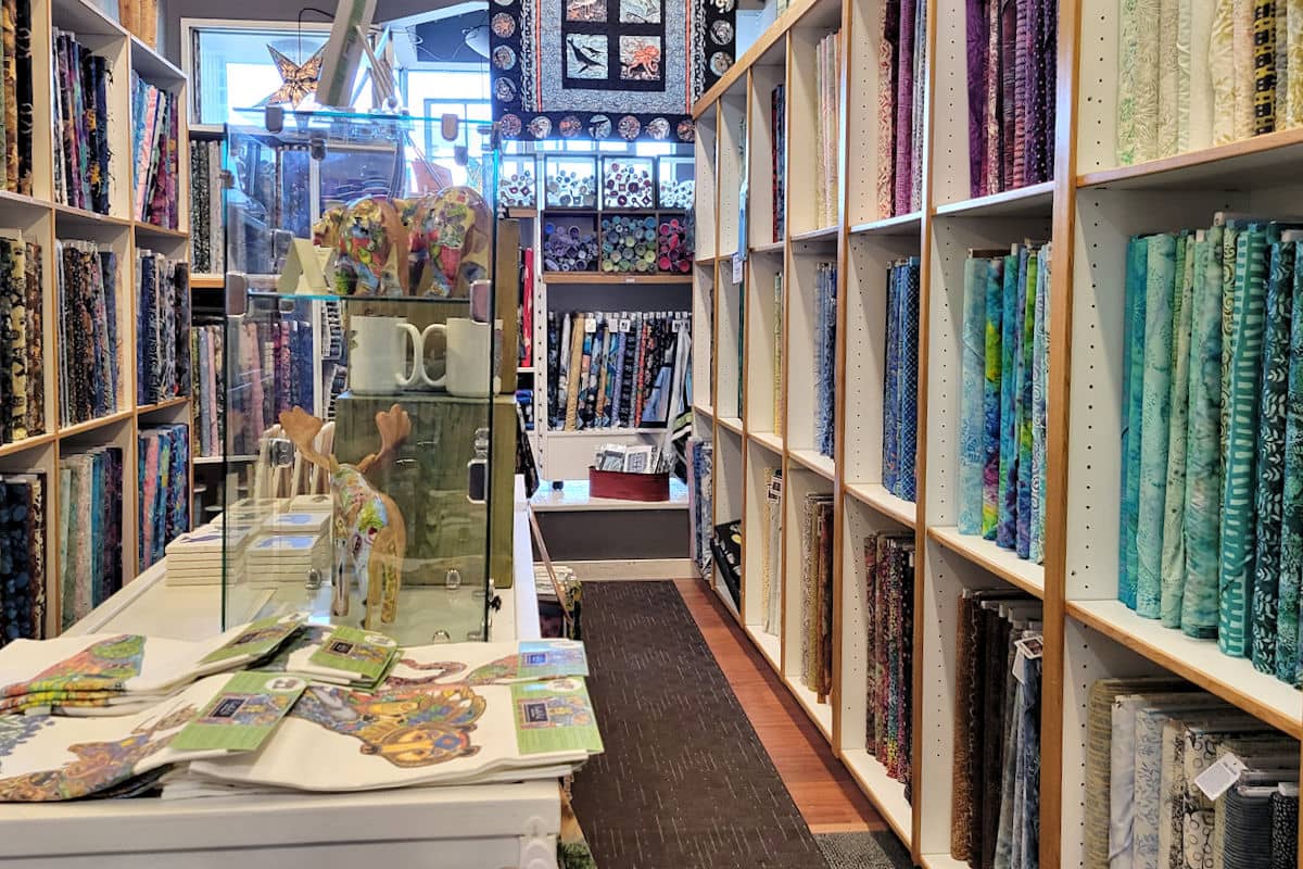 Fabric in an Anchorage quilt shop