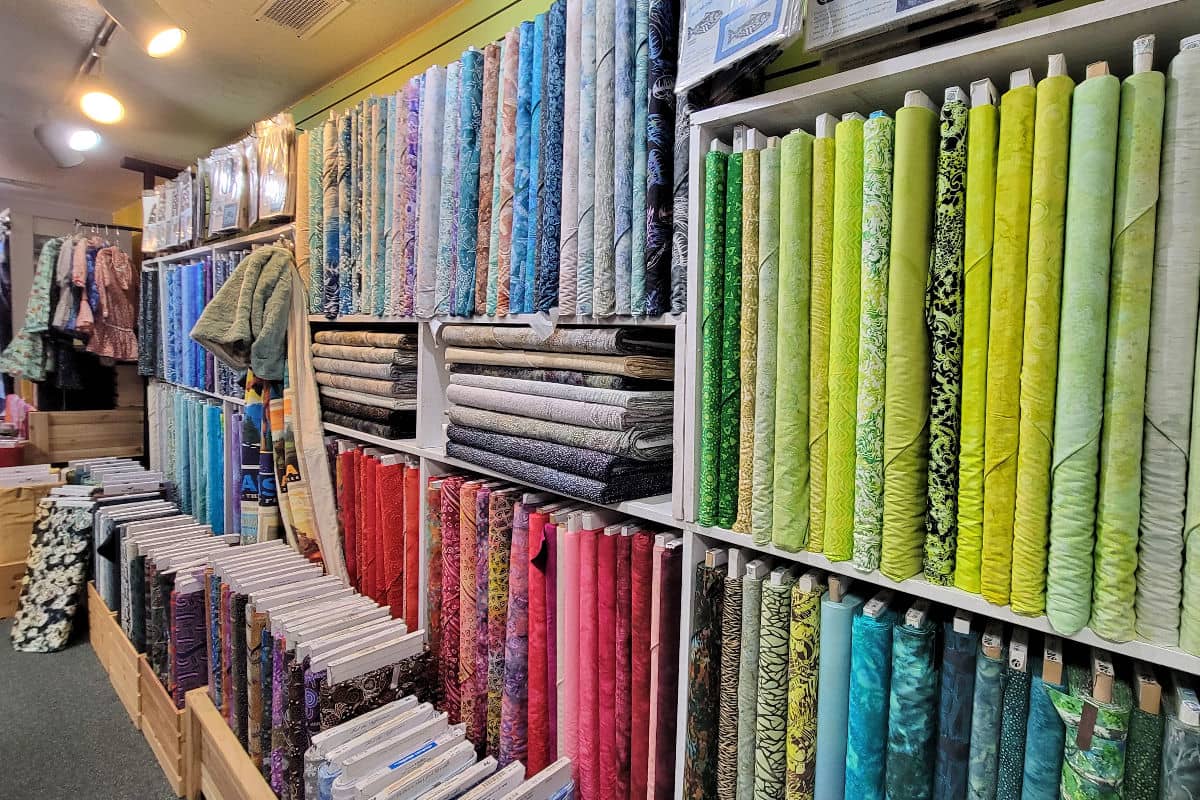 Changing Tides quilt shop in Juneau and its selection of fabric